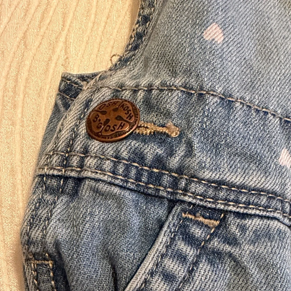 OshKosh B'gosh Light Blue Denim‎ Heart Overalls